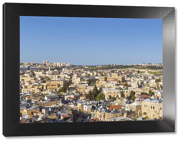 Israel, Jerusalem, View of the Old City