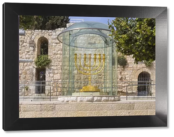 Israel, Jerusalem, Old City, Jewish quarter, The Goldern Menorah