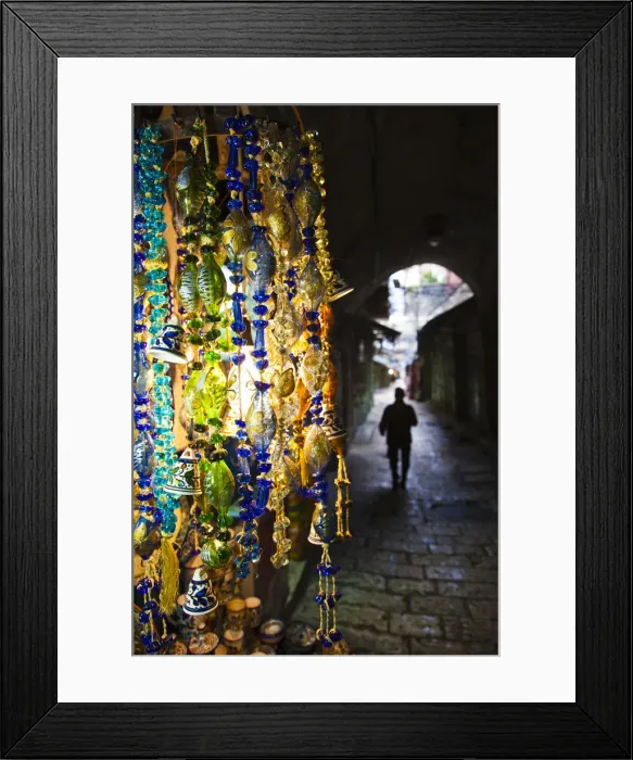 Framed Print : Israel, Jerusalem, Old City, souvenir shop Framed Print : Israel, Jerusalem, Old City, souvenir shop