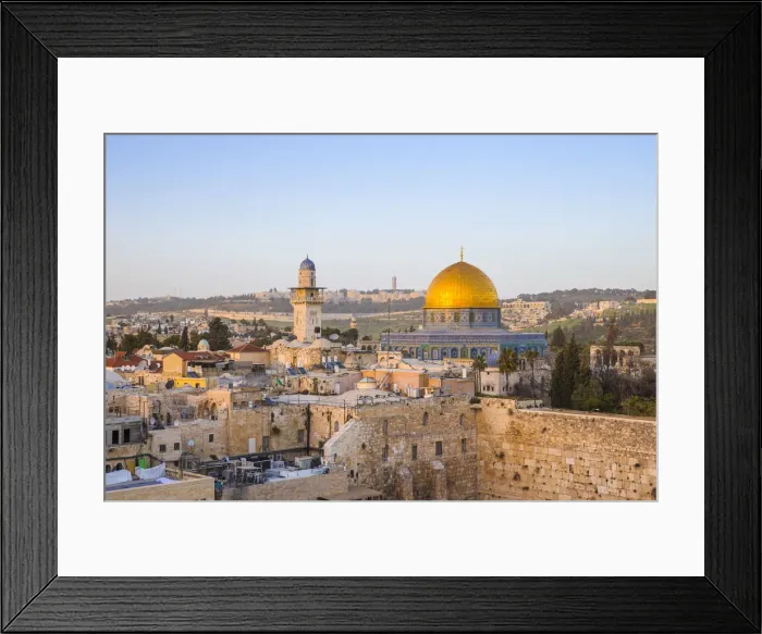 Framed Print : Israel, Jerusalem, Old City, Temple Mount, Dome of the Rock and The Western Wall Framed Print : Israel, Jerusalem, Old City, Temple Mount, Dome of the Rock and The Western Wall