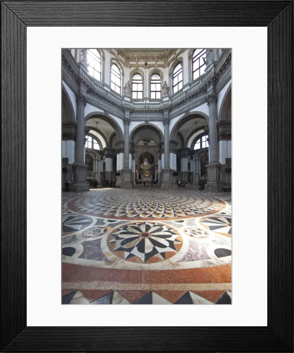 Framed Print : Interior of Santa Maria Della Salute, Venice, Italy