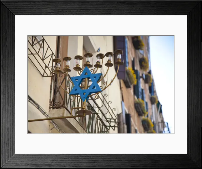 Framed Print : Star of David in the Jewish Ghetto, Canaregio district, Venice, Italy Framed Print : Star of David in the Jewish Ghetto, Canaregio district, Venice, Italy