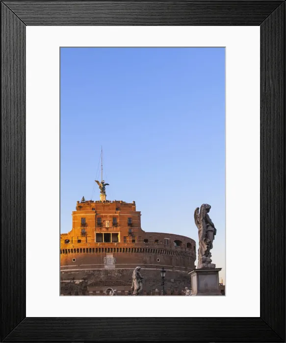 Framed Print : Italy, Lazio, Rome, Castle St. Angelo and statues on St. Angelo bridge Framed Print : Italy, Lazio, Rome, Castle St. Angelo and statues on St. Angelo bridge