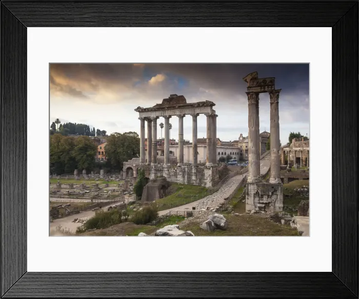 Framed Print : Italy, Lazio, Rome, The Roman Forum, looking towards the Temple of Saturn Framed Print : Italy, Lazio, Rome, The Roman Forum, looking towards the Temple of Saturn