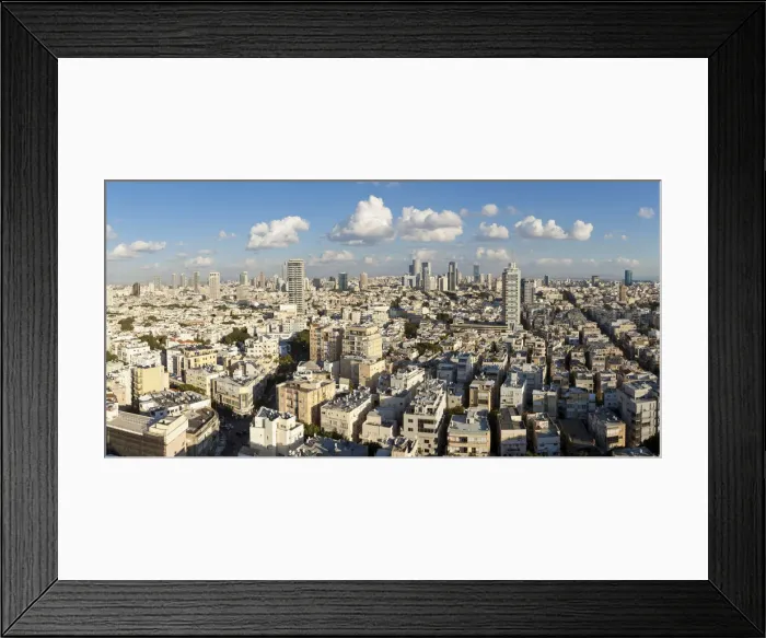 Framed Print : Israel, Tel Aviv, elevated city view towards the commercial and business centre Framed Print : Israel, Tel Aviv, elevated city view towards the commercial and business centre