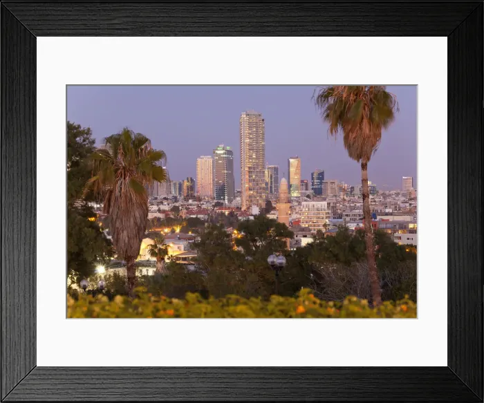 Framed Print : Israel, Tel Aviv, Jaffa, downtown buildings viewed from HaPisgah Gardens Park Framed Print : Israel, Tel Aviv, Jaffa, downtown buildings viewed from HaPisgah Gardens Park