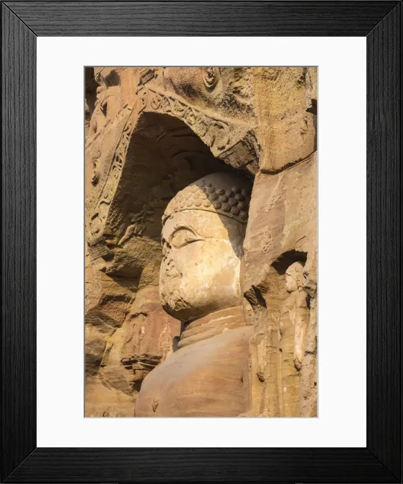 Framed Print : India, Madhya Pradesh, Gwalior, Gopachal Parvat, Jain Images cut into the cliff rock Framed Print : India, Madhya Pradesh, Gwalior, Gopachal Parvat, Jain Images cut into the cliff rock