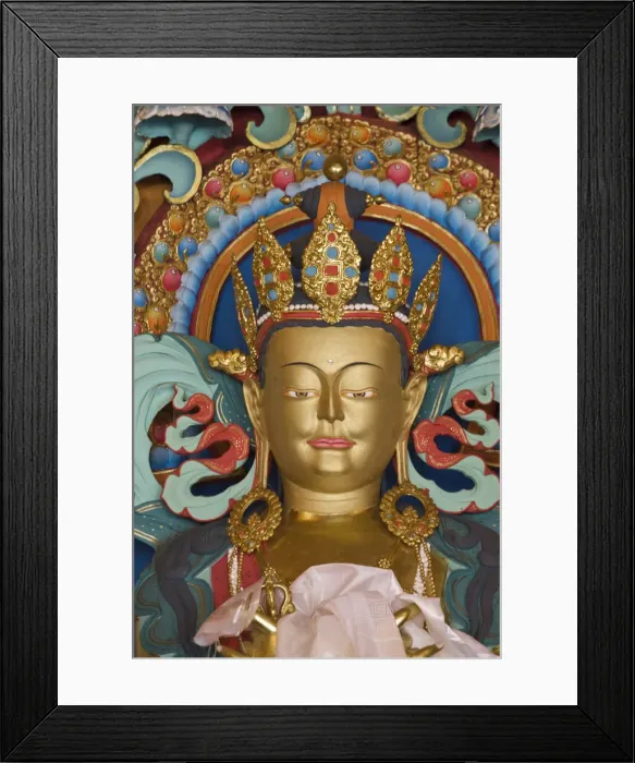 Framed Print : India, Sikkim, Gangtok, Lingdum Gompa, Sakyamuni Budda