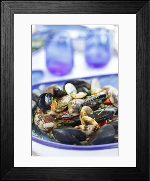 Framed Print : Italy, Amalfi Coast, Positano, Tagliatelle allo Scoglio Framed Print : Italy, Amalfi Coast, Positano, Tagliatelle allo Scoglio