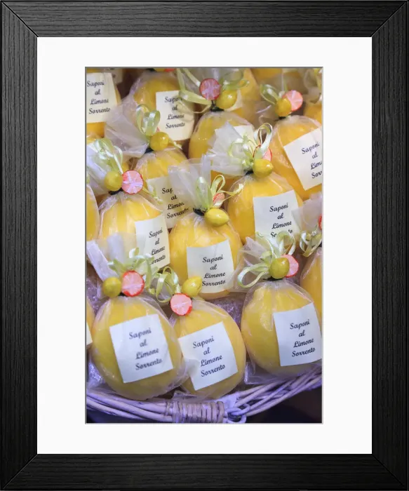 Framed Print : Italy, Amalfi Coast, Sorrento, traditional lemon soap