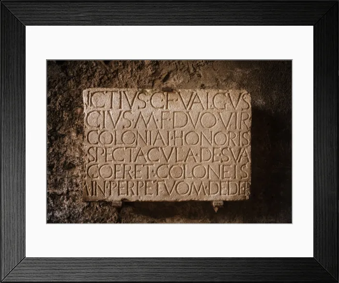 Framed Print : Italy, Napoli, Pompeii Archaeological Site (UNESCO Site), Amphitheatre