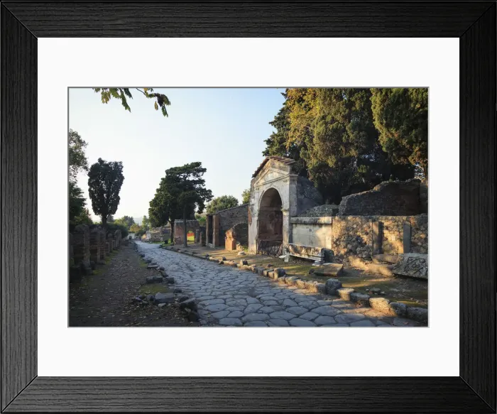 Framed Print : Italy, Napoli, Pompeii Archaeological Site (UNESCO Site), Via delle Tombe Framed Print : Italy, Napoli, Pompeii Archaeological Site (UNESCO Site), Via delle Tombe