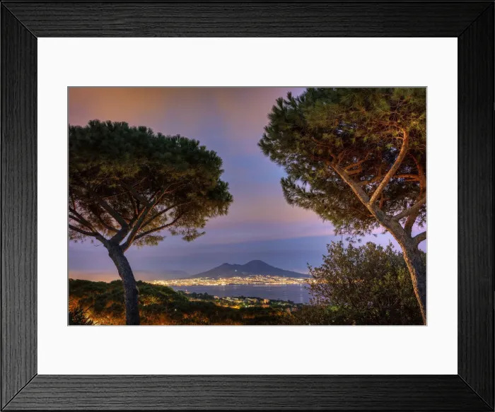 Framed Print : Italy, Naples, view of Naples, Posillipo town and Mt. Vesuvius Framed Print : Italy, Naples, view of Naples, Posillipo town and Mt. Vesuvius