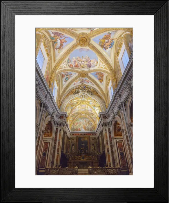 Framed Print : Italy, Naples, Certosa di S. Martino, detail of fresco paintings inside the Church Framed Print : Italy, Naples, Certosa di S. Martino, detail of fresco paintings inside the Church