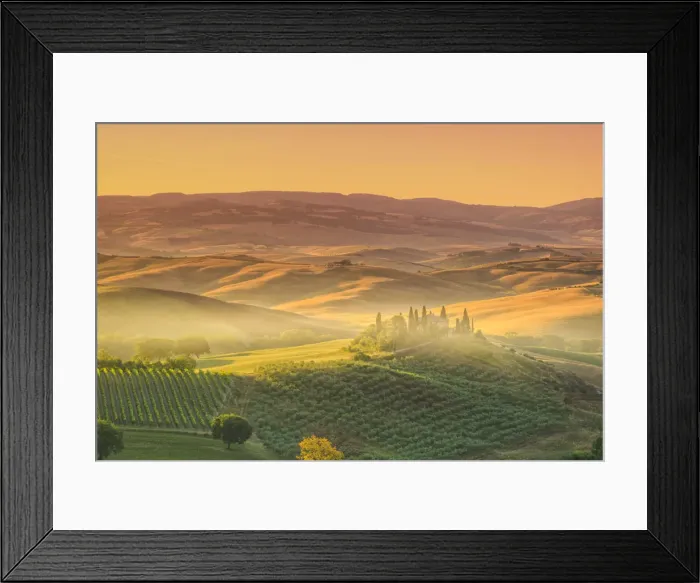 Framed Print : Italy, Tuscany, San Quirico D Orcia, Podere Belvedere (Typical Tuscan Farm) Framed Print : Italy, Tuscany, San Quirico D Orcia, Podere Belvedere (Typical Tuscan Farm)