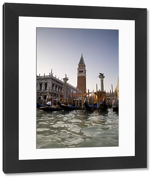 Gondolas & St. Marks Campanile, Venice, Italy