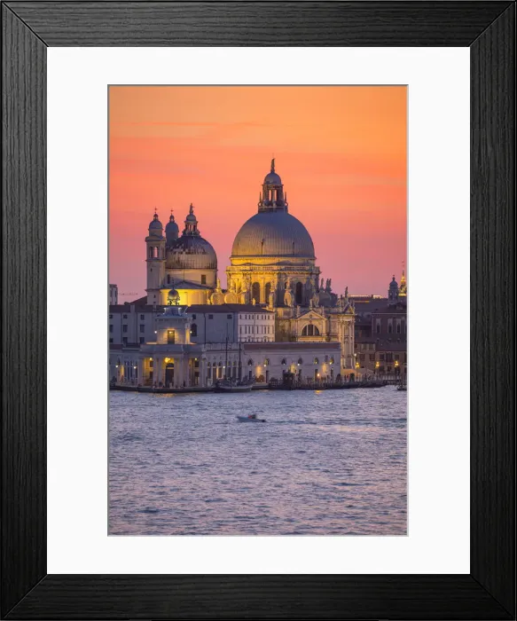 Framed Print : Basilica di Santa Maria della Salute, Grand Canal, Venice, Veneto, Italy