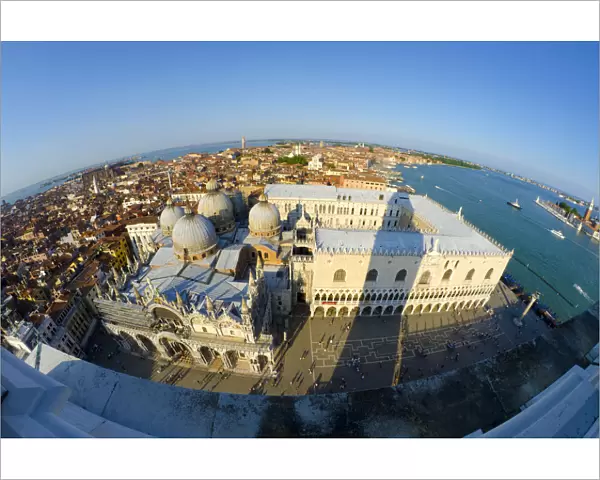 Italy, Veneto, Venice, Doges Palace from the Campanile