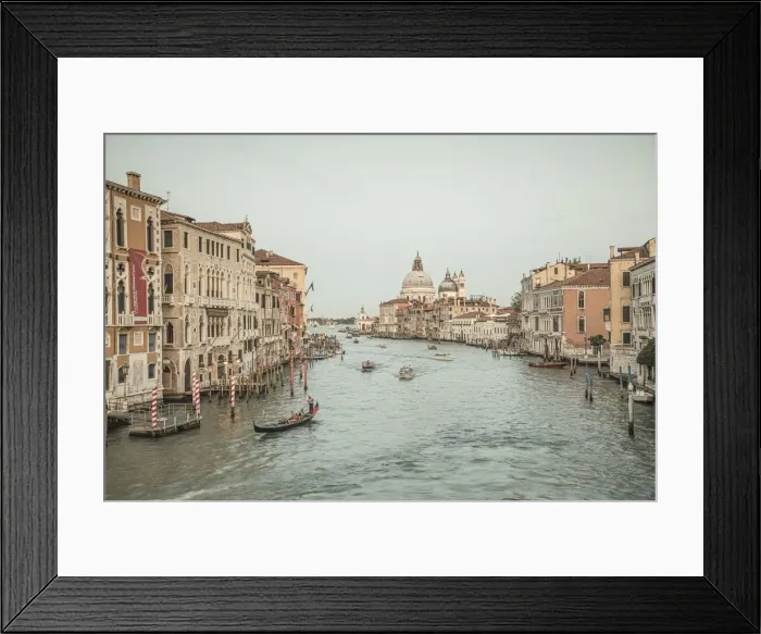 Framed Print : Basilica di Santa Maria della Salute, Grand Canal, Venice, Veneto, Italy