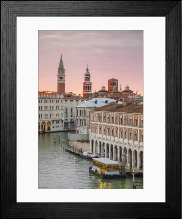 Framed Print : Grand Canal near the Rialto bridge, Venice, Italy