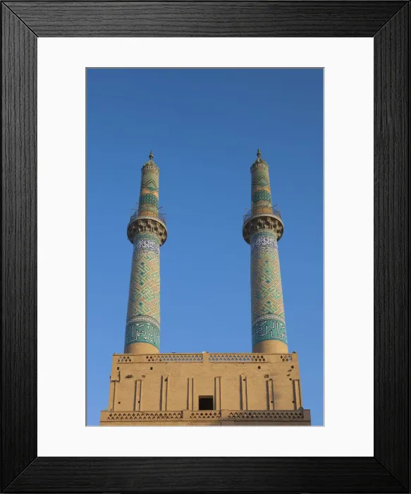 Framed Print : Iran, Central Iran, Yazd, Jameh Mosque, tilework Framed Print : Iran, Central Iran, Yazd, Jameh Mosque, tilework