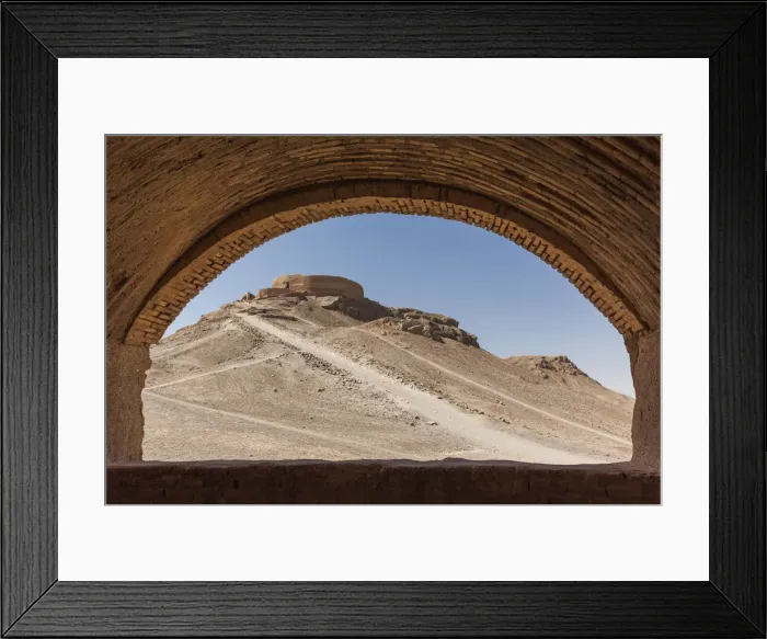 Framed Print : Iran, Central Iran, Yazd, Zoroastrian Towers of Silence burial complex, exterior Framed Print : Iran, Central Iran, Yazd, Zoroastrian Towers of Silence burial complex, exterior