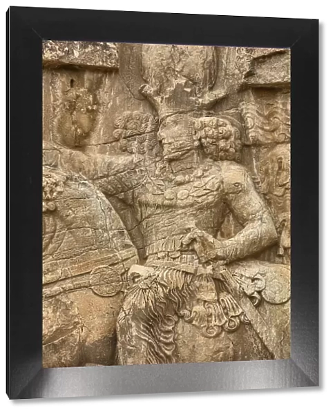 Triumph of Shapur I over the Roman emperor Valerian (241-272), Sassanid relief, Naqsh-e