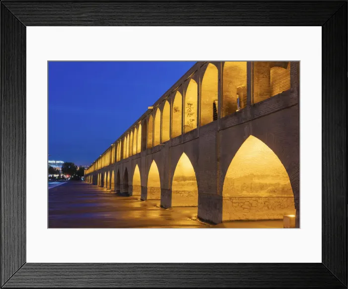 Framed Print : Si-o-se-pol, Allahverdi Khan Bridge at night, Zayanderud river, Isfahan, Isfahan Province Framed Print : Si-o-se-pol, Allahverdi Khan Bridge at night, Zayanderud river, Isfahan, Isfahan Province