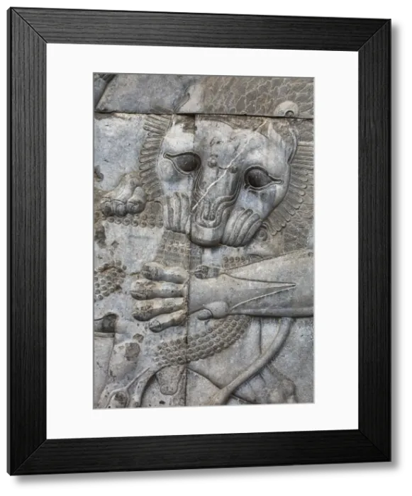 Framed Print : Relief on staircase, Apadana Palace, Persepolis, ceremonial capital of Achaemenid Empire Framed Print : Relief on staircase, Apadana Palace, Persepolis, ceremonial capital of Achaemenid Empire