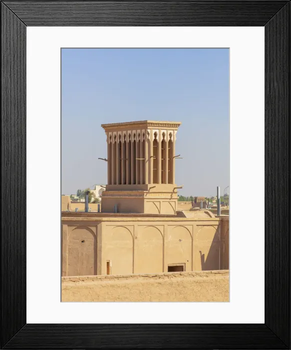Framed Print : Windcatcher, windtower, badgir, Yazd, Yazd Province, Iran Framed Print : Windcatcher, windtower, badgir, Yazd, Yazd Province, Iran