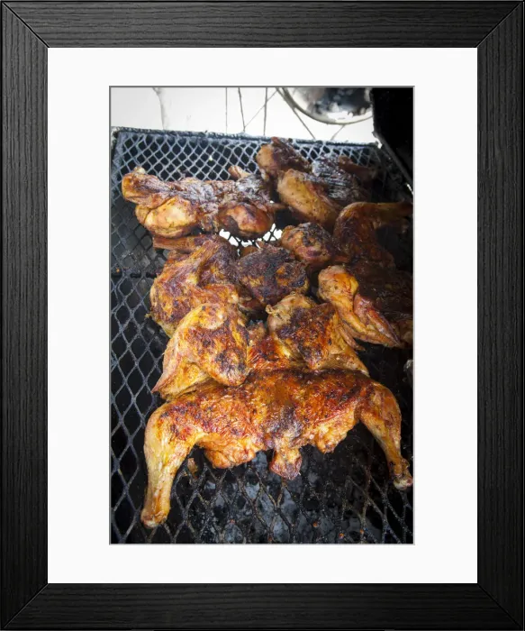 Framed Print : Jerk Chicken, Jerk Centre, Boston Bay, Portland Parish, Jamaica, West Indies Framed Print : Jerk Chicken, Jerk Centre, Boston Bay, Portland Parish, Jamaica, West Indies