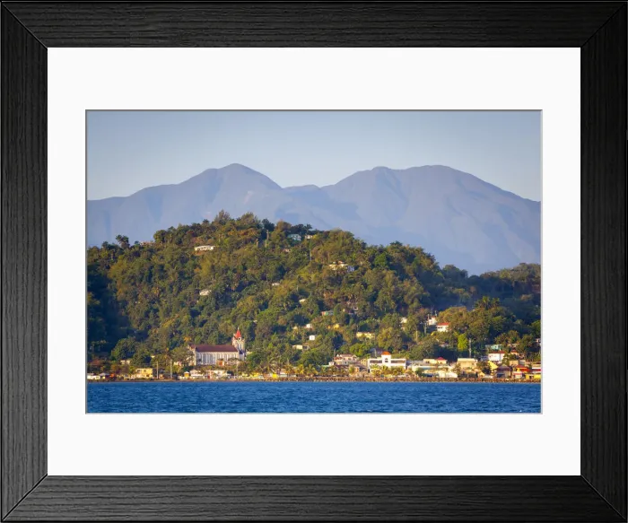 Framed Print : Port Antonio & Blue Mountain Peaks, Portland Parish, Jamaica, Caribbean