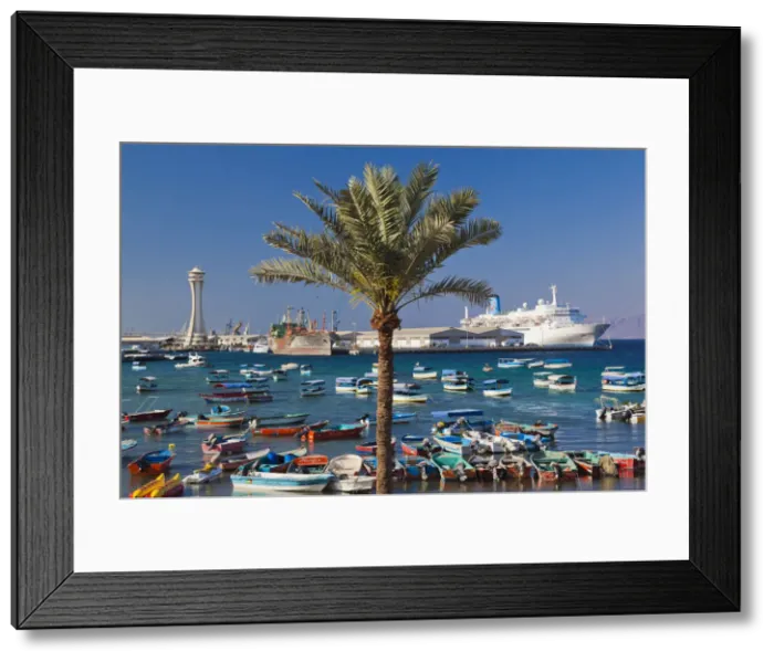 Framed Print : Jordan, Aqaba, Port of Aqaba Framed Print : Jordan, Aqaba, Port of Aqaba