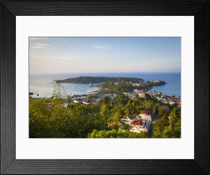 Framed Print : Elevated view over Port Antonio & Navy Island, Portland Parish, Jamaica, Caribbean Framed Print : Elevated view over Port Antonio & Navy Island, Portland Parish, Jamaica, Caribbean