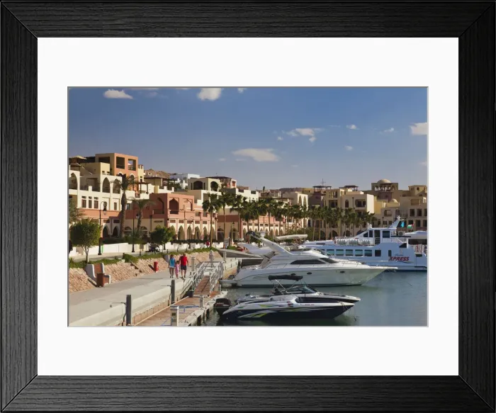 Framed Print : Jordan, Aqaba, Tala Harbor development, marina Framed Print : Jordan, Aqaba, Tala Harbor development, marina