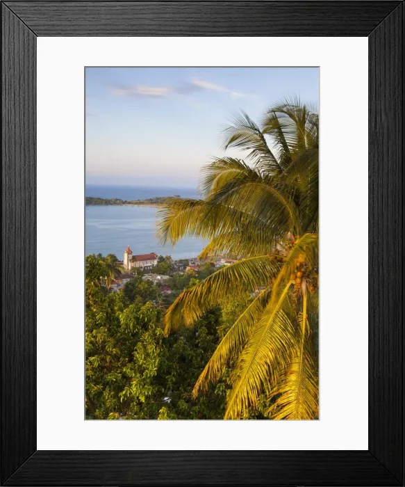 Framed Print : Elevated view over Port Antonio, Portland Parish, Jamaica, Caribbean Framed Print : Elevated view over Port Antonio, Portland Parish, Jamaica, Caribbean