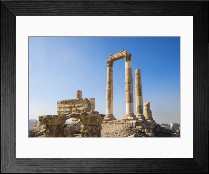 Framed Print : Remains of the Temple of Hercules on the Citadel, Amman, Jordan Framed Print : Remains of the Temple of Hercules on the Citadel, Amman, Jordan