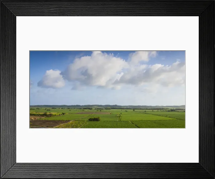 Framed Print : Elevated view over Morant Pt Cane Fields & Sugar factory, St. Thomas, East Coast Framed Print : Elevated view over Morant Pt Cane Fields & Sugar factory, St. Thomas, East Coast