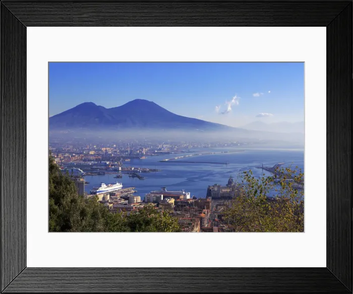 Framed Print : View to Mount Vesuvius from Certosa di San Martino, Naples, Campania, Italy Framed Print : View to Mount Vesuvius from Certosa di San Martino, Naples, Campania, Italy