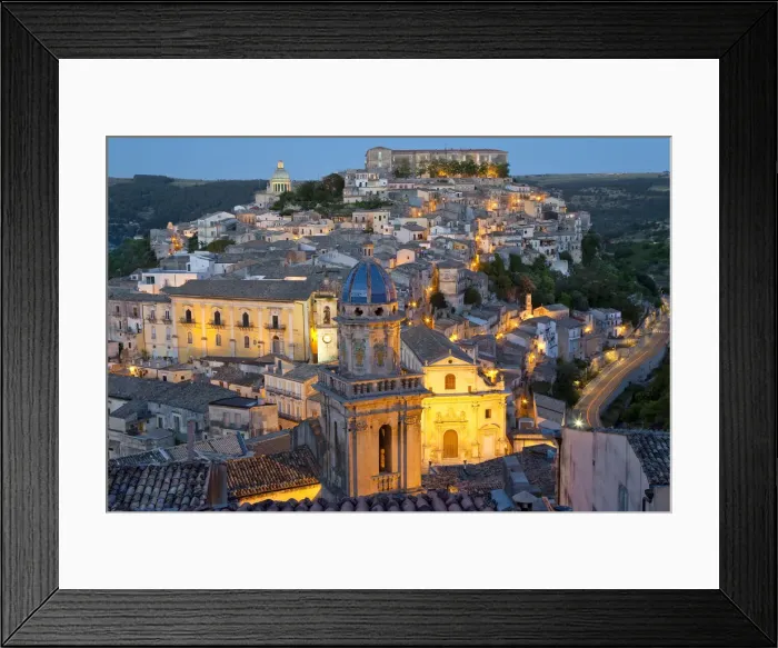 Framed Print : Ragusa at dusk, Sicily, Italy Framed Print : Ragusa at dusk, Sicily, Italy