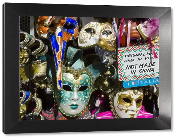 Italy, Veneto, Venice, Venetian masks for sale