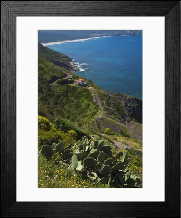 Framed Print : Italy, Sardinia, Southwest Sardinia, Nebida, coastline by Scoglio Pan di Zucchero islet Framed Print : Italy, Sardinia, Southwest Sardinia, Nebida, coastline by Scoglio Pan di Zucchero islet
