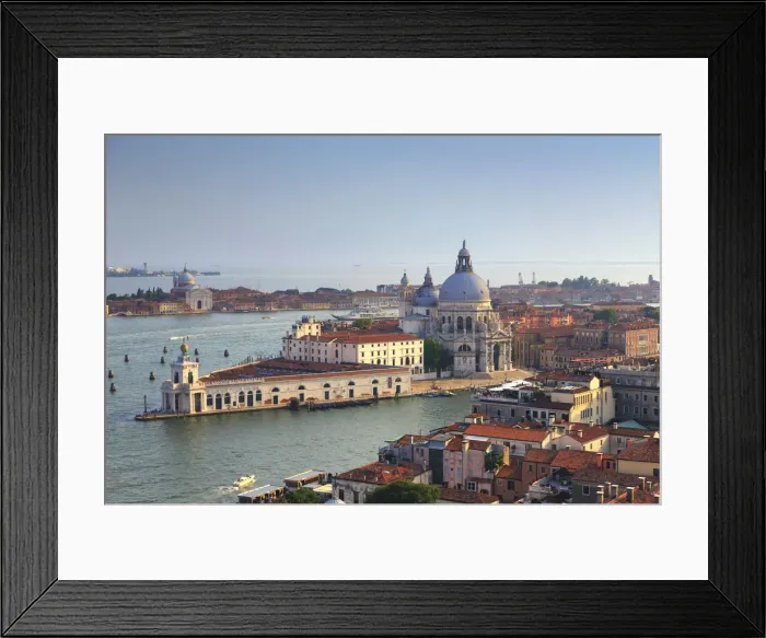 Framed Print : Italy, Veneto, Venice, Sestiere of San Marco, Elevated view of Santa Maria della Salute Framed Print : Italy, Veneto, Venice, Sestiere of San Marco, Elevated view of Santa Maria della Salute