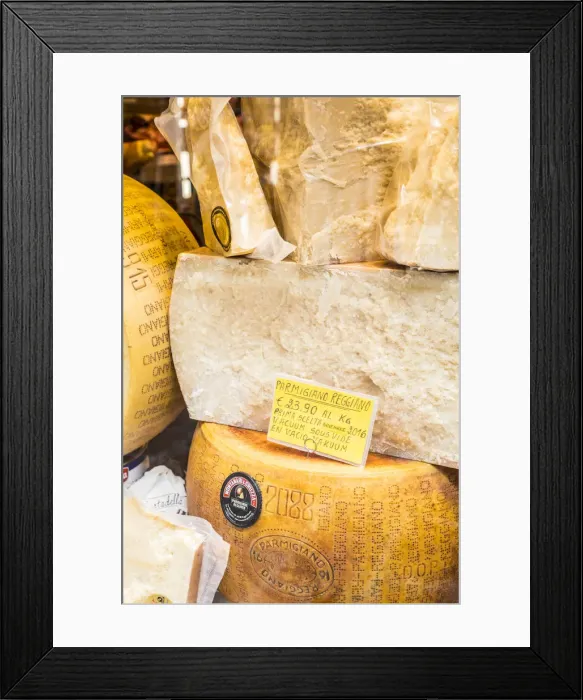 Framed Print : Parmigiano Reggiano (Parmesan cheese), Bologna, Emilia-Romagna, Italy