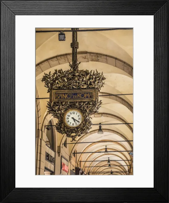 Framed Print : Covered passageway  /  Portico, Bologna, Emilia-Romagna, Italy