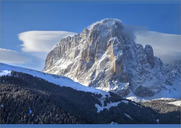 Sassolungo mountain (3181m), Val Gardena, Dolomites, South Tirol, Trentino Alto-Adige