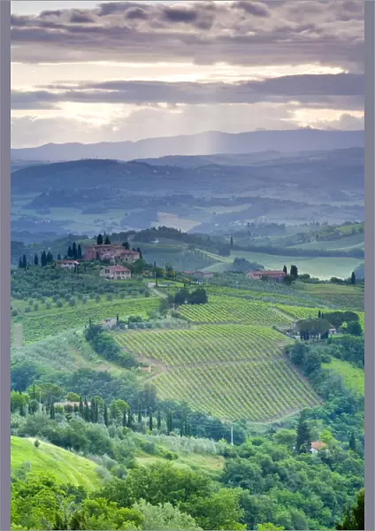 Landscape, San Gimignano, Tuscany, Italy