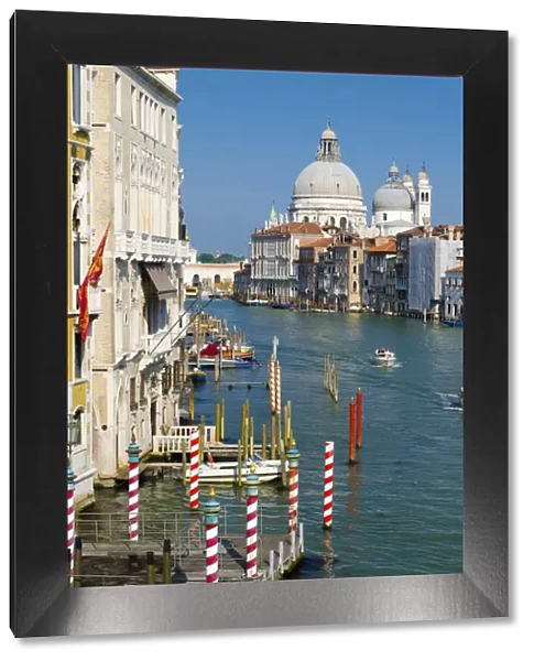 Italy, Veneto, Venice, Grand Canal, Santa Maria della Salute from Accademia Bridge