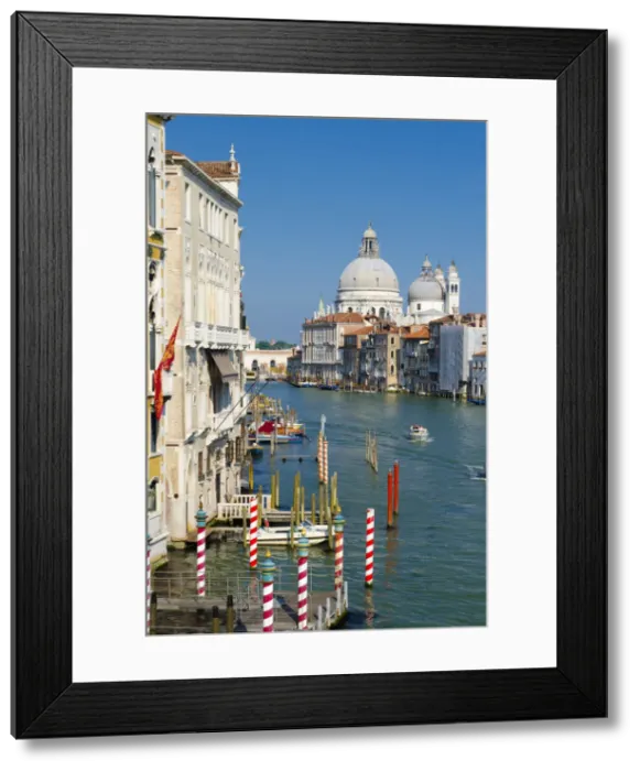 Framed Print : Italy, Veneto, Venice, Grand Canal, Santa Maria della Salute from Accademia Bridge