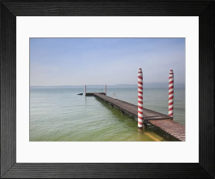 Framed Print : Italy, Lombardy, Lake District, Lake Garda, Sirmione, Lakeside Pier Framed Print : Italy, Lombardy, Lake District, Lake Garda, Sirmione, Lakeside Pier